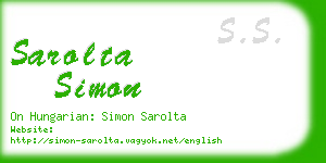 sarolta simon business card